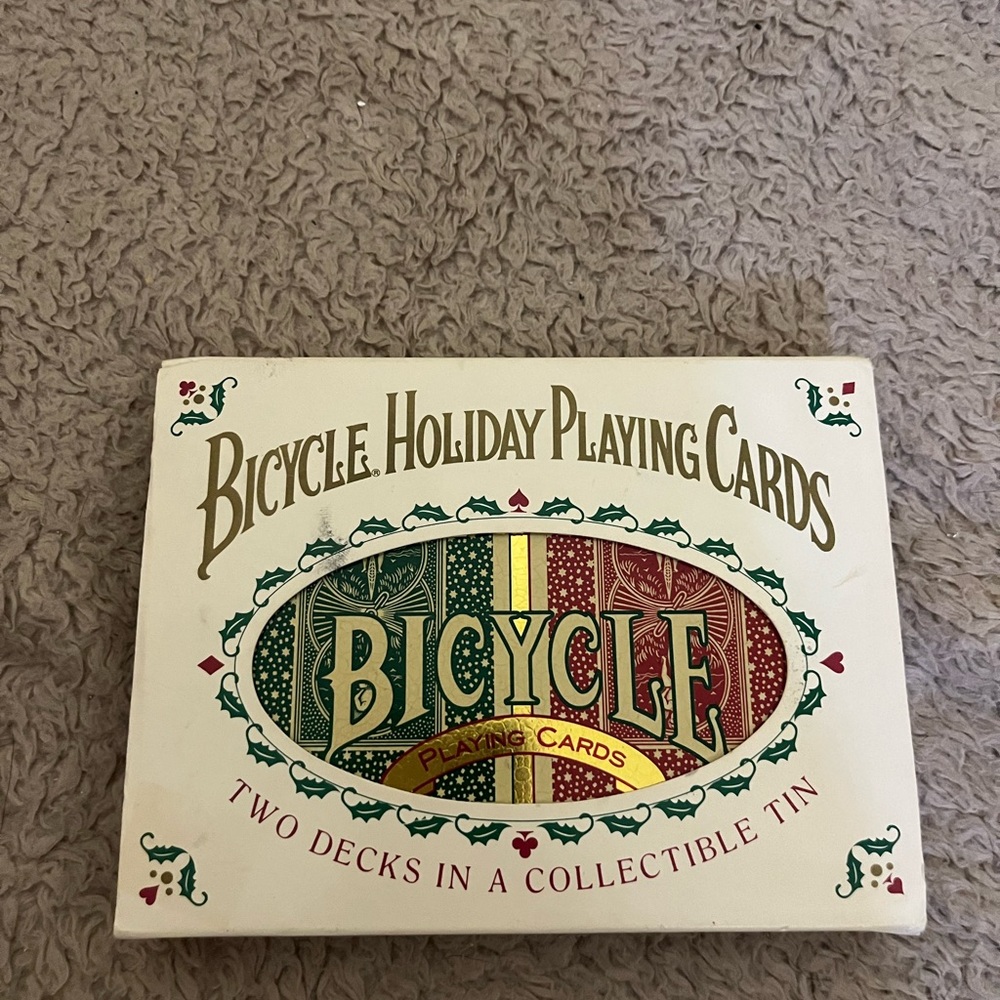 Vintage Bicycle Holiday Playing Cards Set
